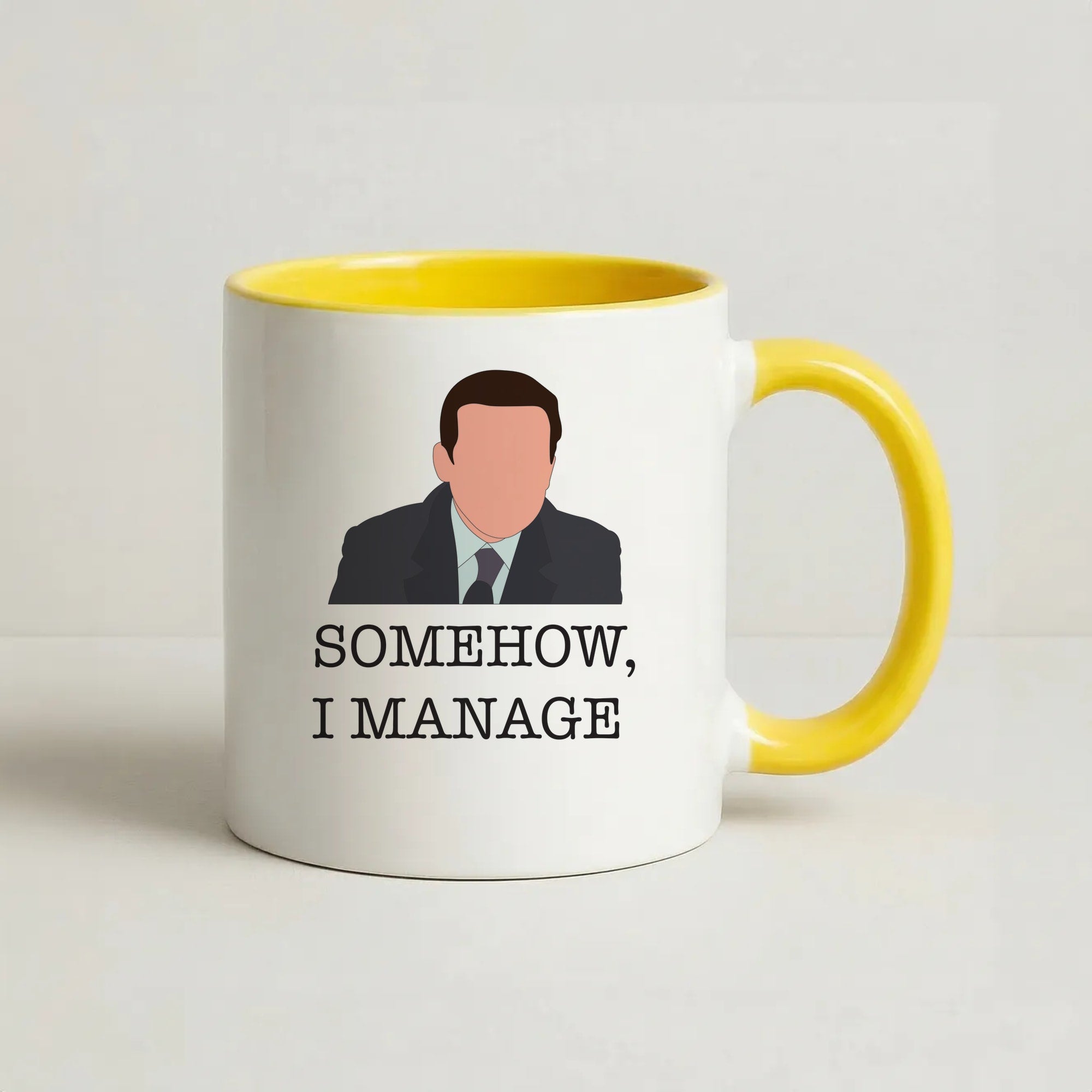 Somehow, I Manage Coffee Yellow Mug