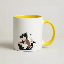 Edward And Kim -Scissorhands Coffee Yellow Mug