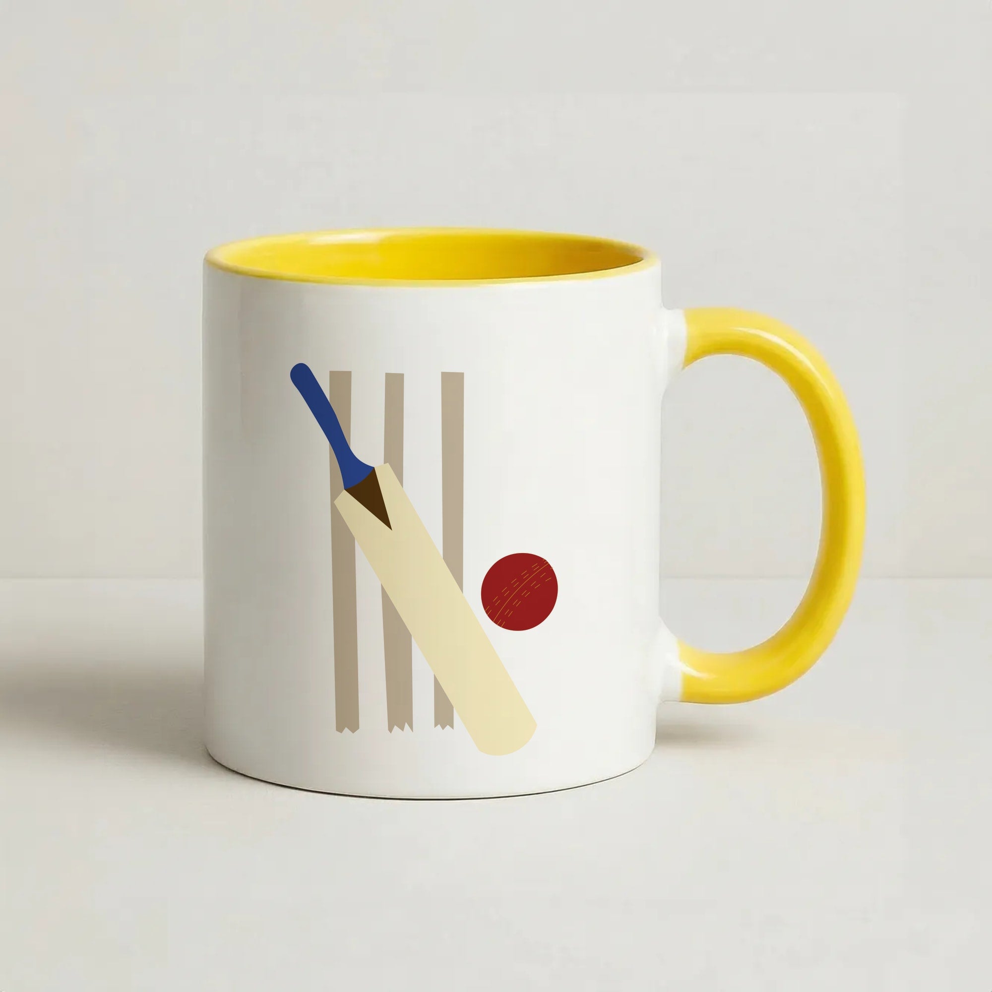 Wickets - Cricket Coffee Yellow Mug