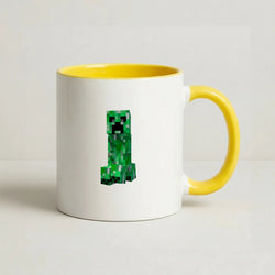 Mining Creeper Coffee Yellow Mug