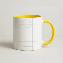 The Pitch - Cricket Coffee Yellow Mug