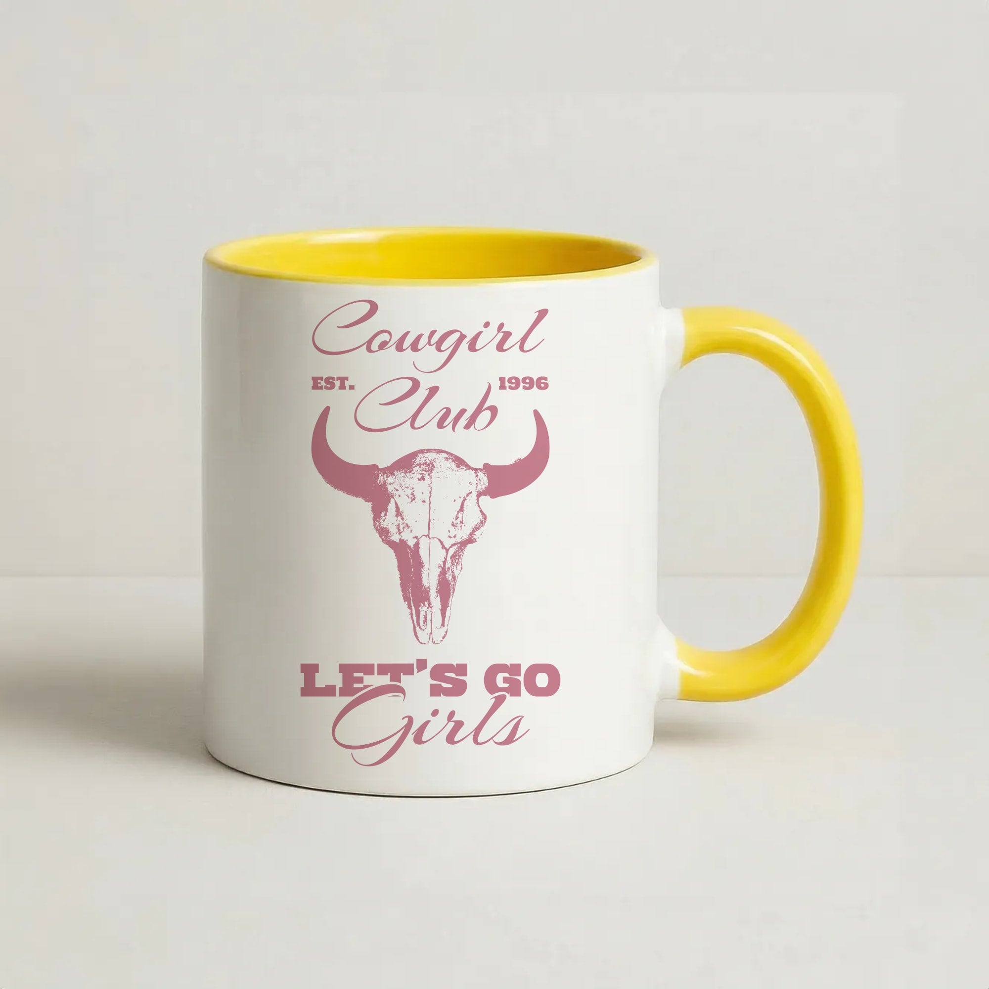 Cowgirl Club Coffee Yellow Mug