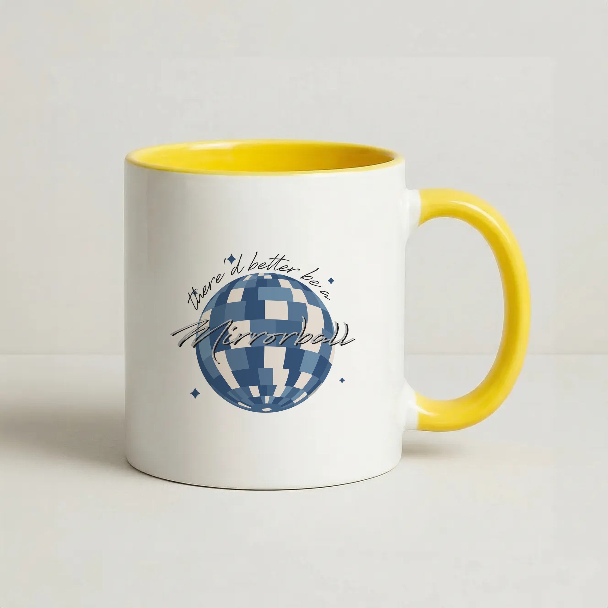 Mirrorball Coffee Yellow Mug