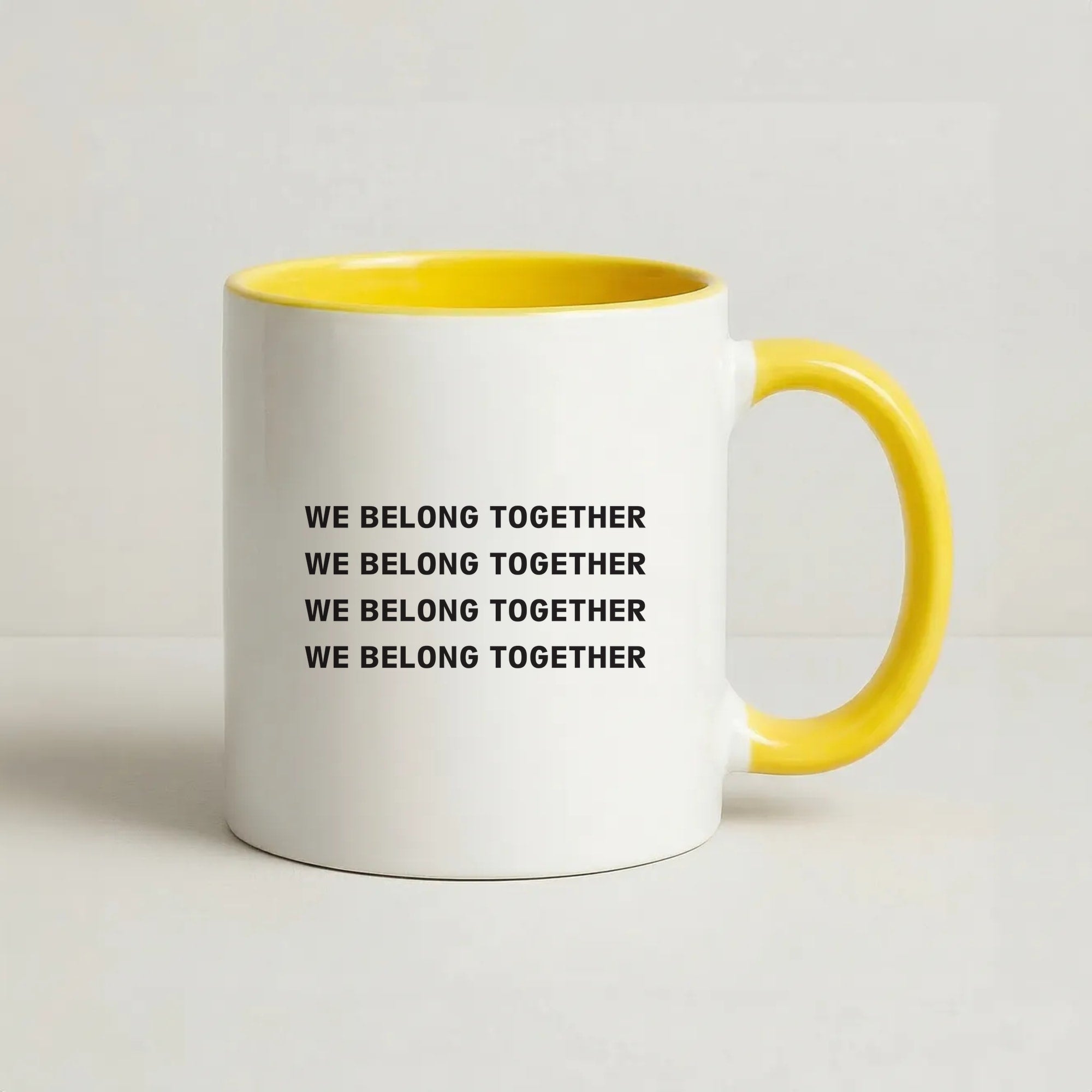 Belong Together Coffee Yellow Mug