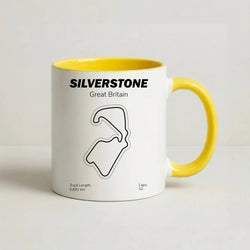 Silverstone Circuit Coffee Yellow Mug