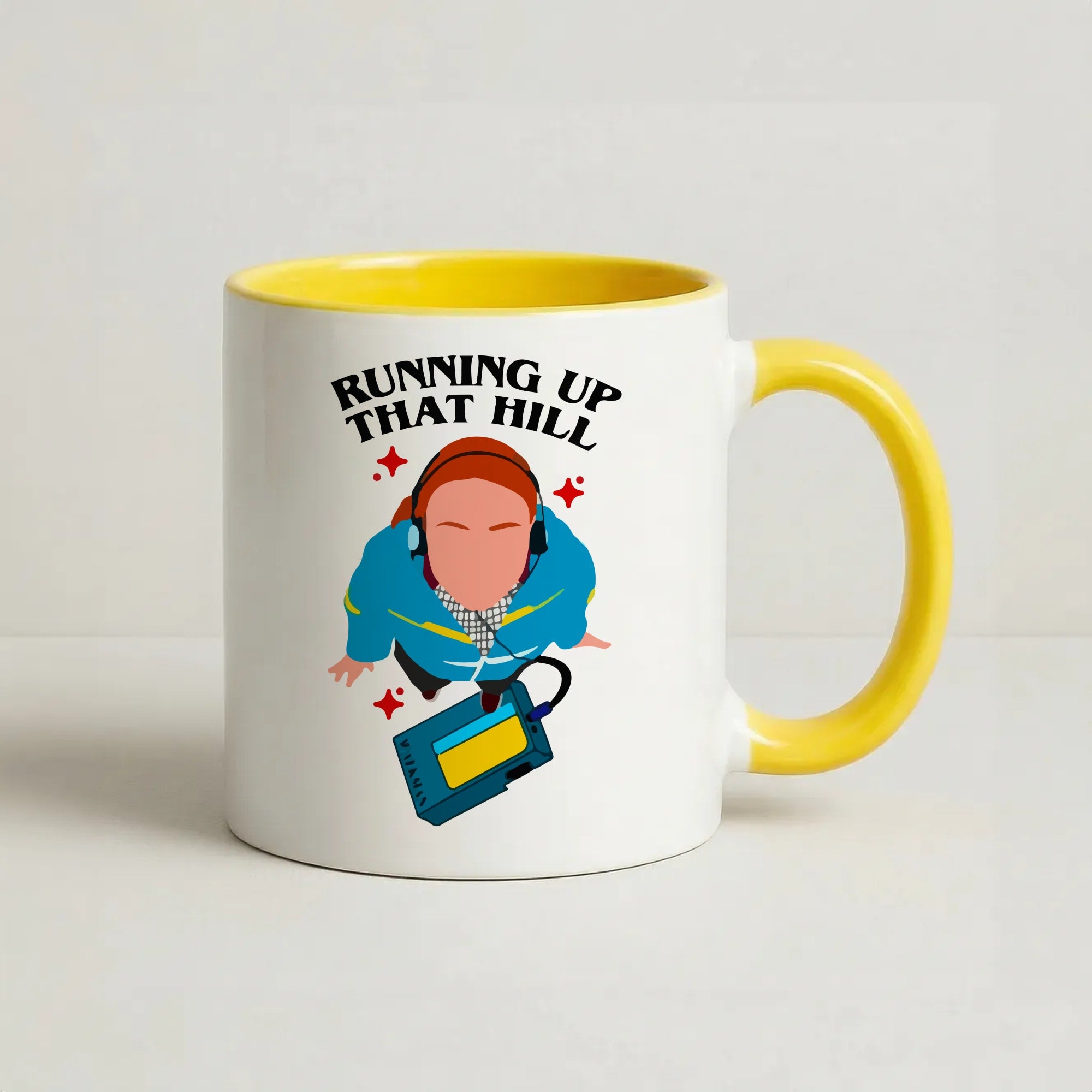 Running Up That Hill Coffee Yellow Mug