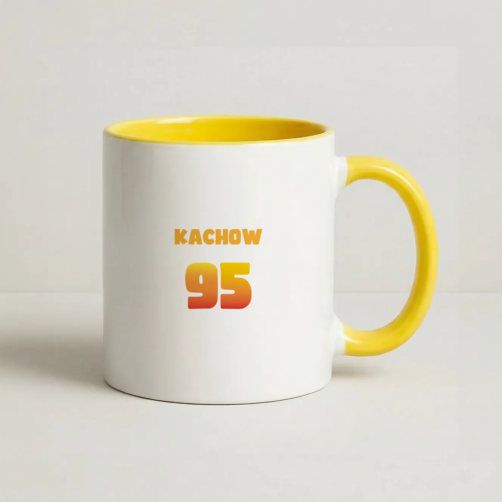 Kachow 95 - Cars Coffee Yellow Mug