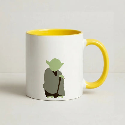 Yoda Faceless Coffee Yellow Mug