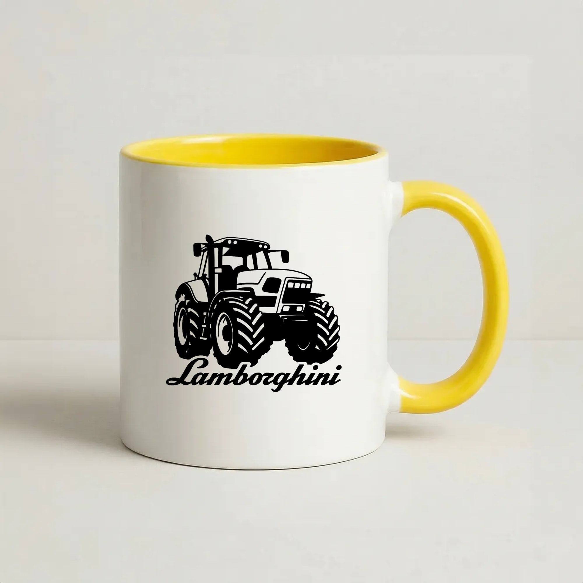 Lambo Tractor Coffee Yellow Mug
