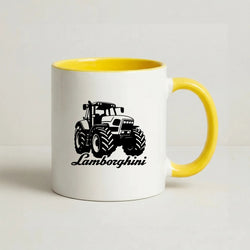 Lambo Tractor Coffee Yellow Mug