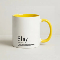 Slay Coffee Yellow Mug