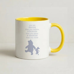 Braver, Stronger, Smarter Coffee Yellow Mug