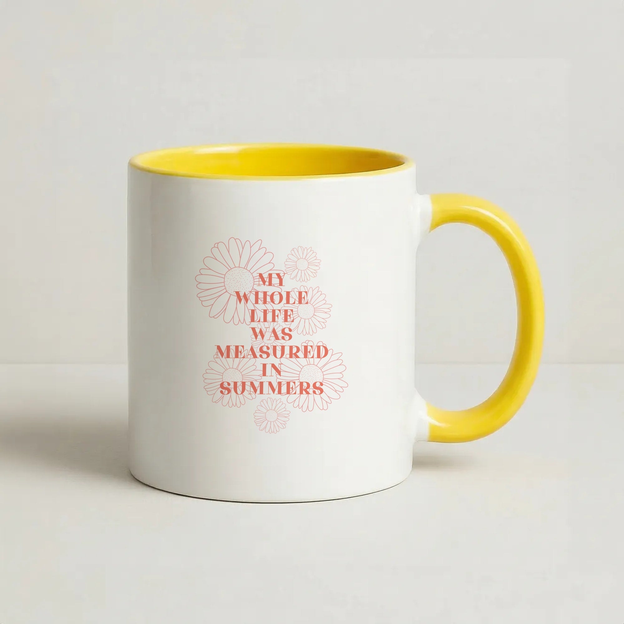 Dasies Quote Coffee Yellow Mug
