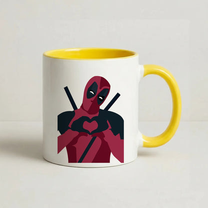 DP heart Coffee Yellow Mug