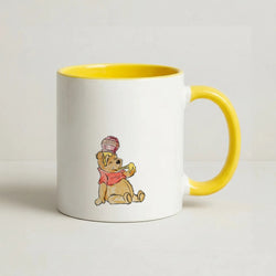 Winnie Sketch Coffee Yellow Mug