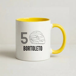 Bortoleto Helmet 2026 Coffee Yellow Mug