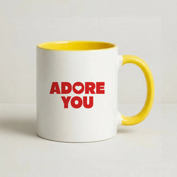 Adore You Coffee Yellow Mug