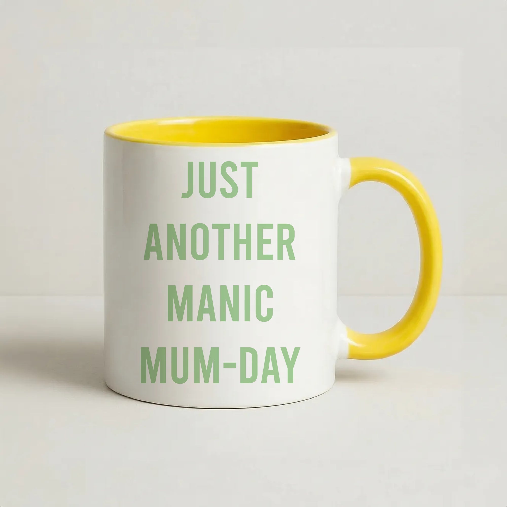 Just Another Manic Mumday Coffee Yellow Mug