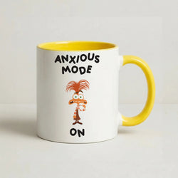 Anxious Mode On - Inside Out Coffee Yellow Mug