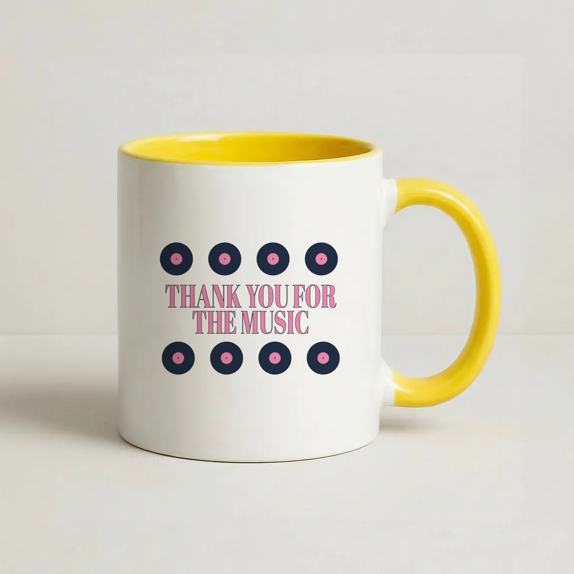 Thank You For The Music - Mamma Mia Coffee Yellow Mug