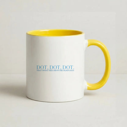 Dot, Dot, Dot Coffee Yellow Mug