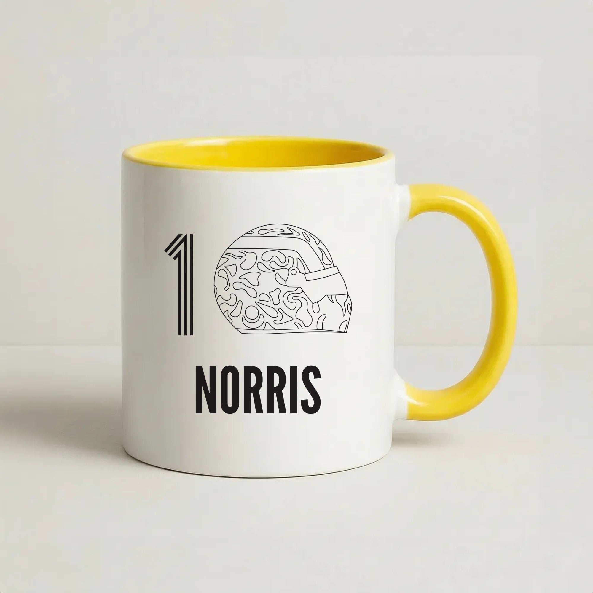 Norris Helmet 2026 Coffee Yellow Mug