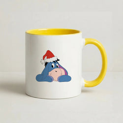 Donkey Pattern Christmas Coffee Yellow Mug