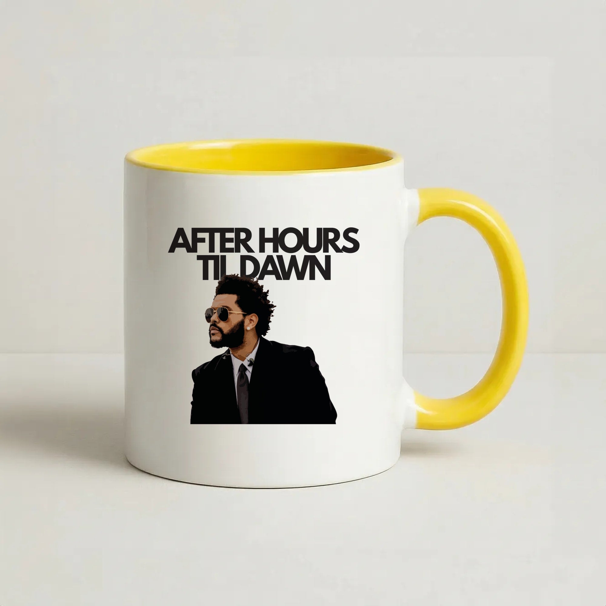 AHTD Singer Coffee Yellow Mug