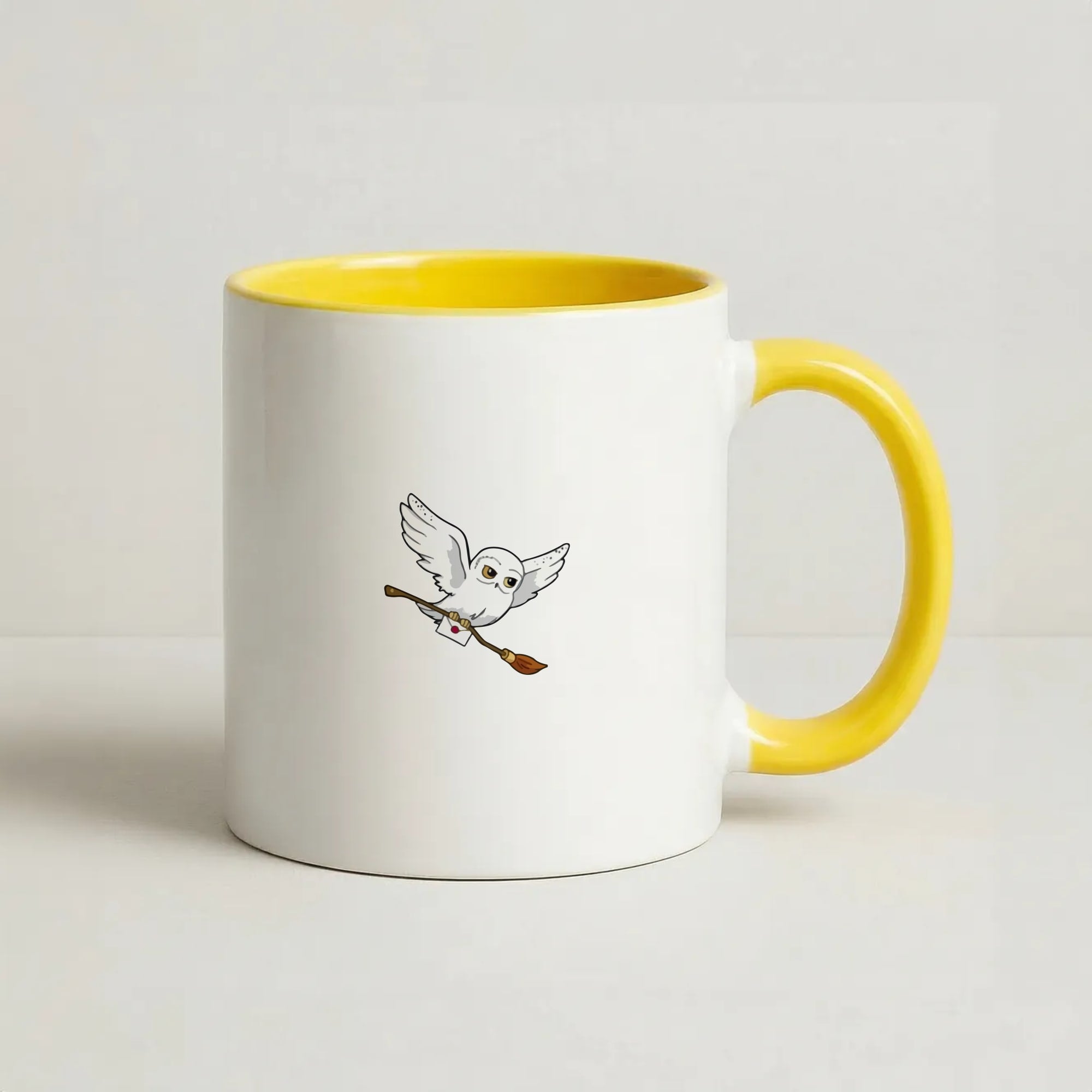Messenger Owl Hedwig Coffee Yellow Mug