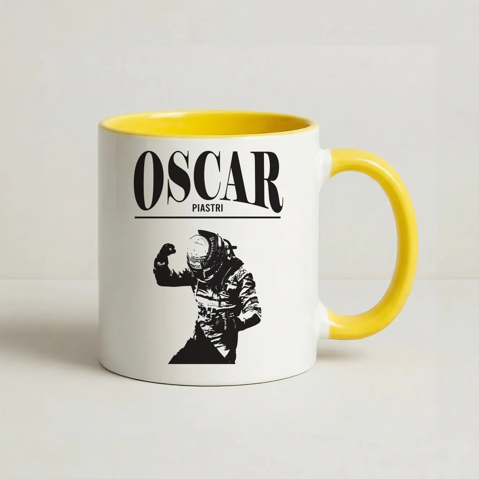 Oscar Orange And Black Coffee Yellow Mug