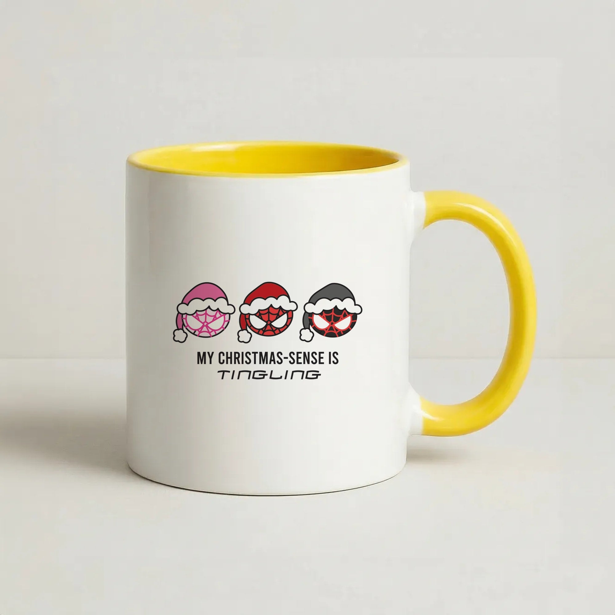 Spider Hero Christmas Sense Coffee Yellow Mug