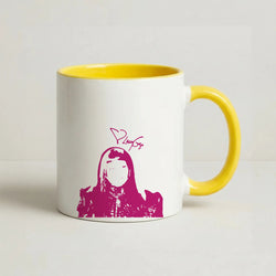 Black Gaga Silhouette  Coffee Yellow Mug