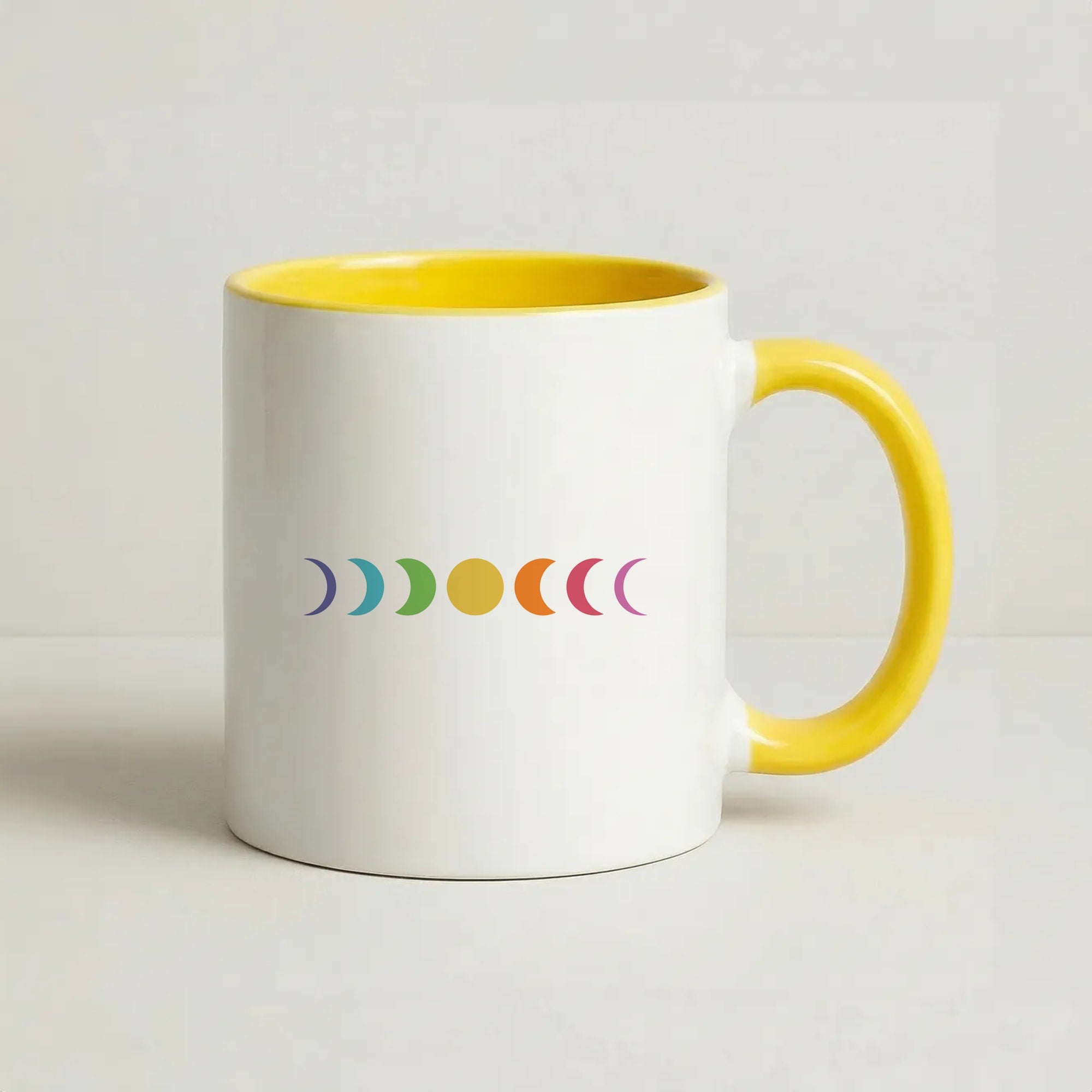 Band Moon Cycle Coffee Yellow Mug