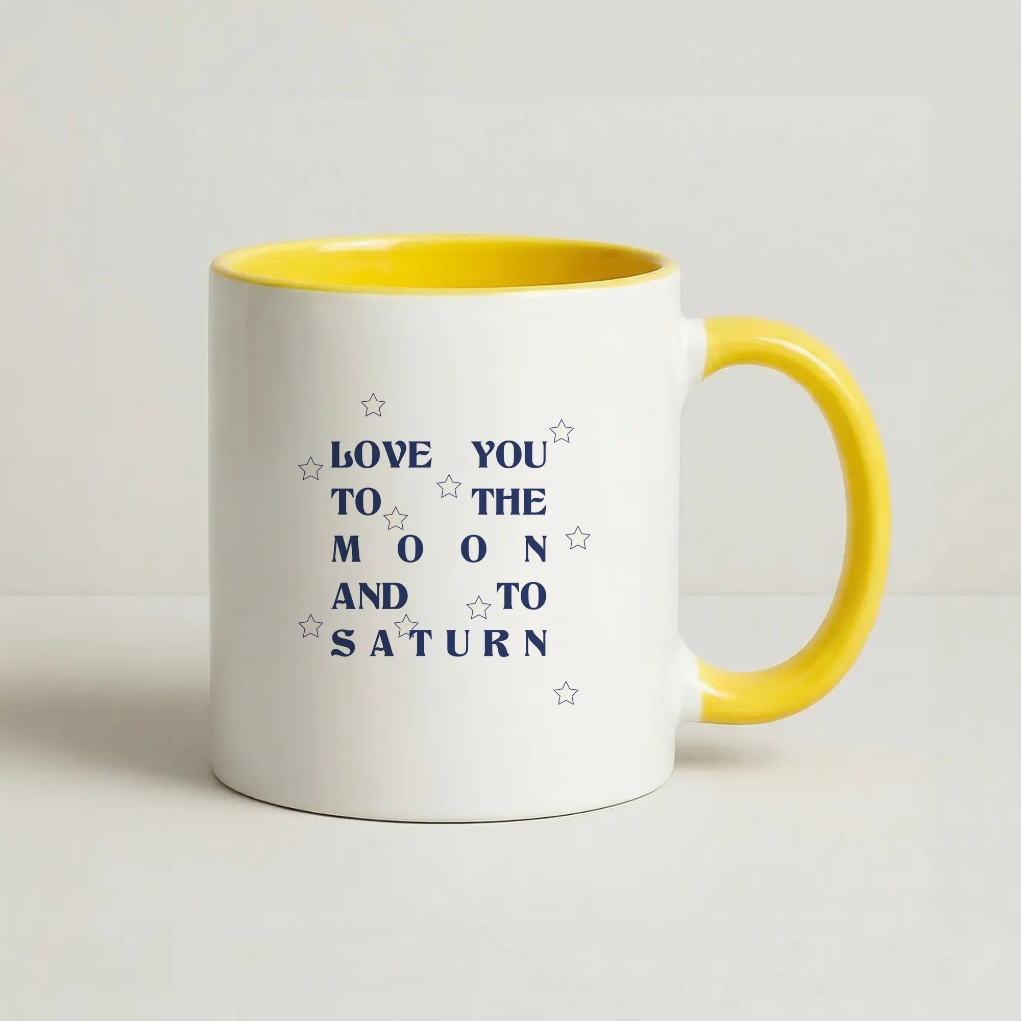 Love You To The Moon And To Saturn - Taylor Coffee Yellow Mug