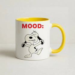 Mood Cartoon Beagle  Coffee Yellow Mug