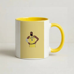 Lebron - Baskteball Coffee Yellow Mug