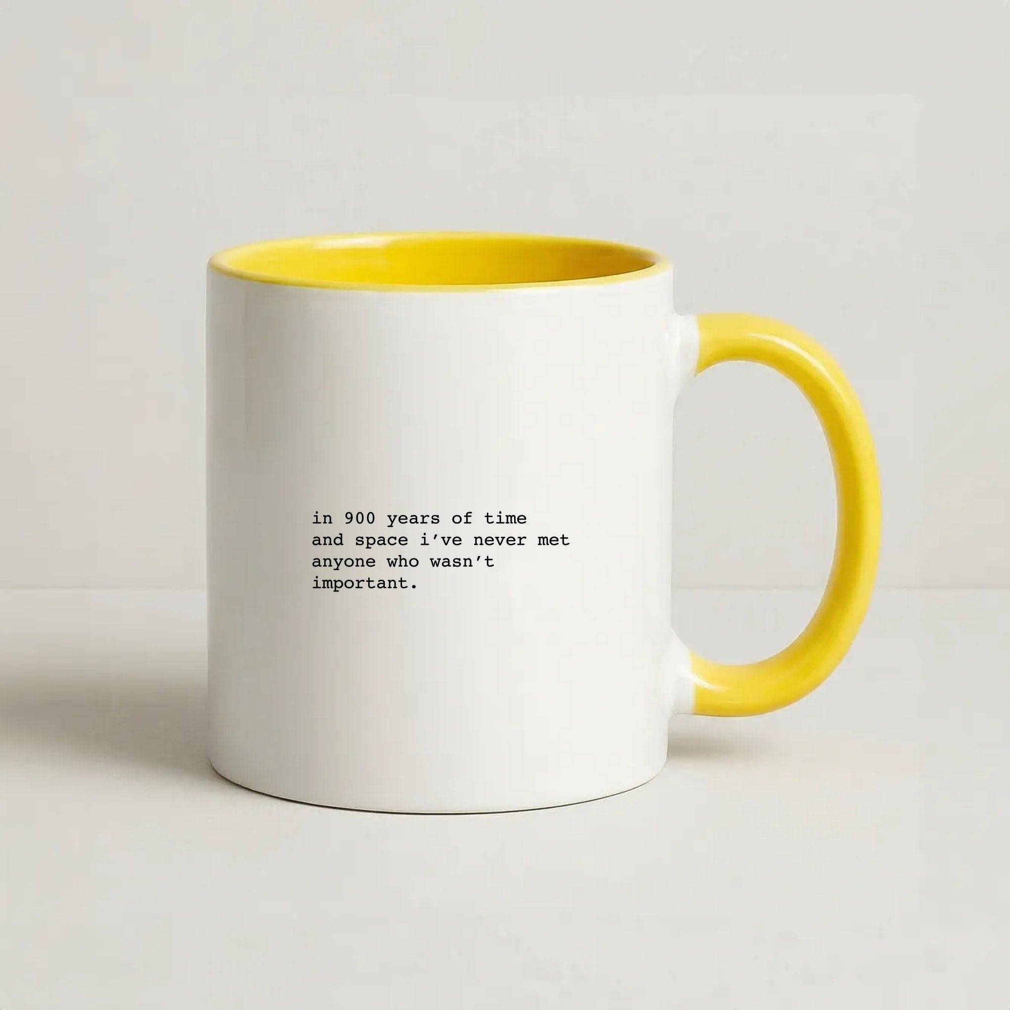 In 900 Years Coffee Yellow Mug