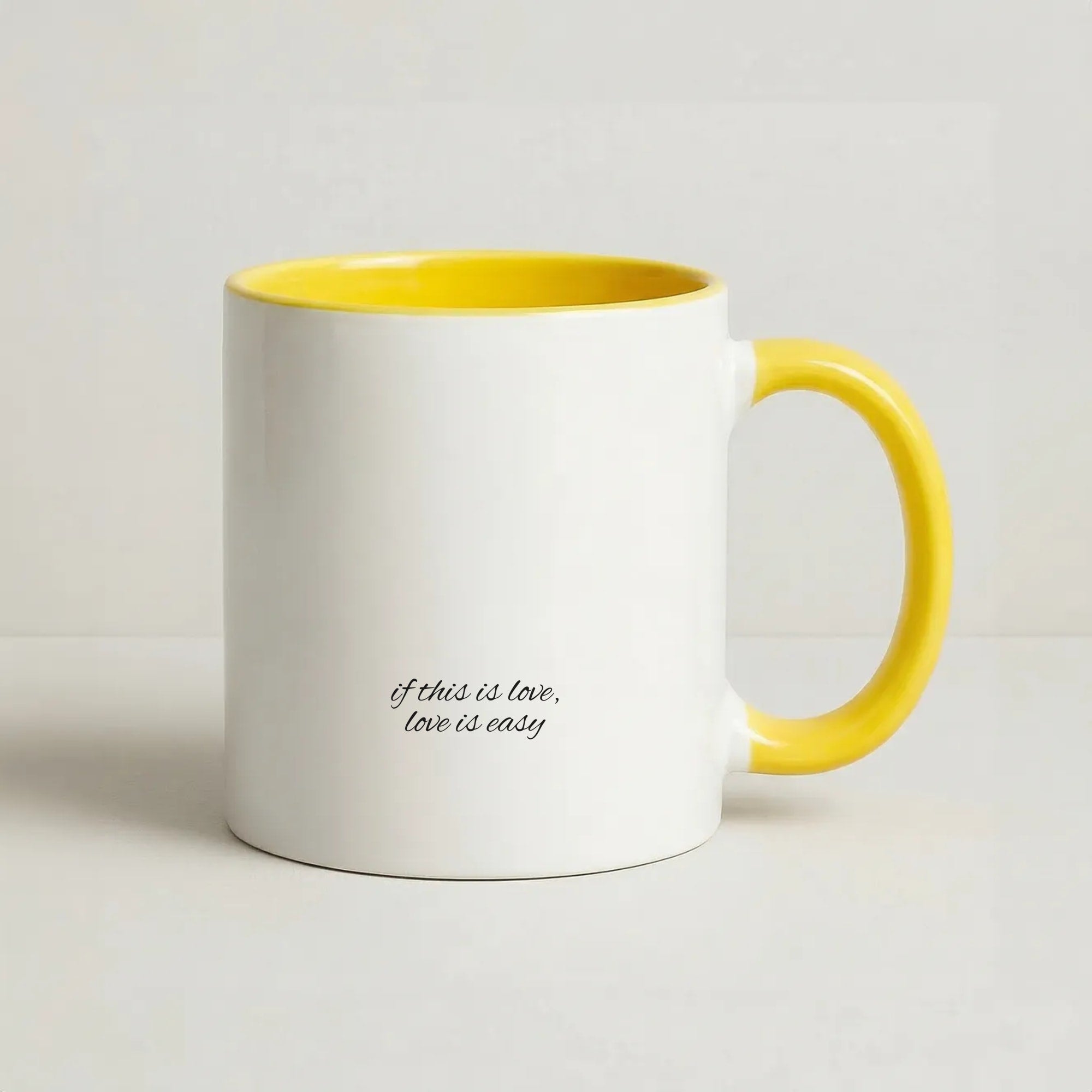 If This Is Love, Love Is Easy - McBand Coffee Yellow Mug