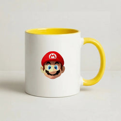 Mario Face - Mario Coffee Yellow Mug