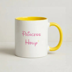 Princess - Personalised Fairytale Coffee Yellow Mug