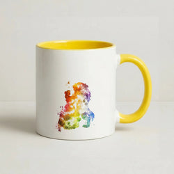 Watercolour Beauty Fairytale Coffee Yellow Mug