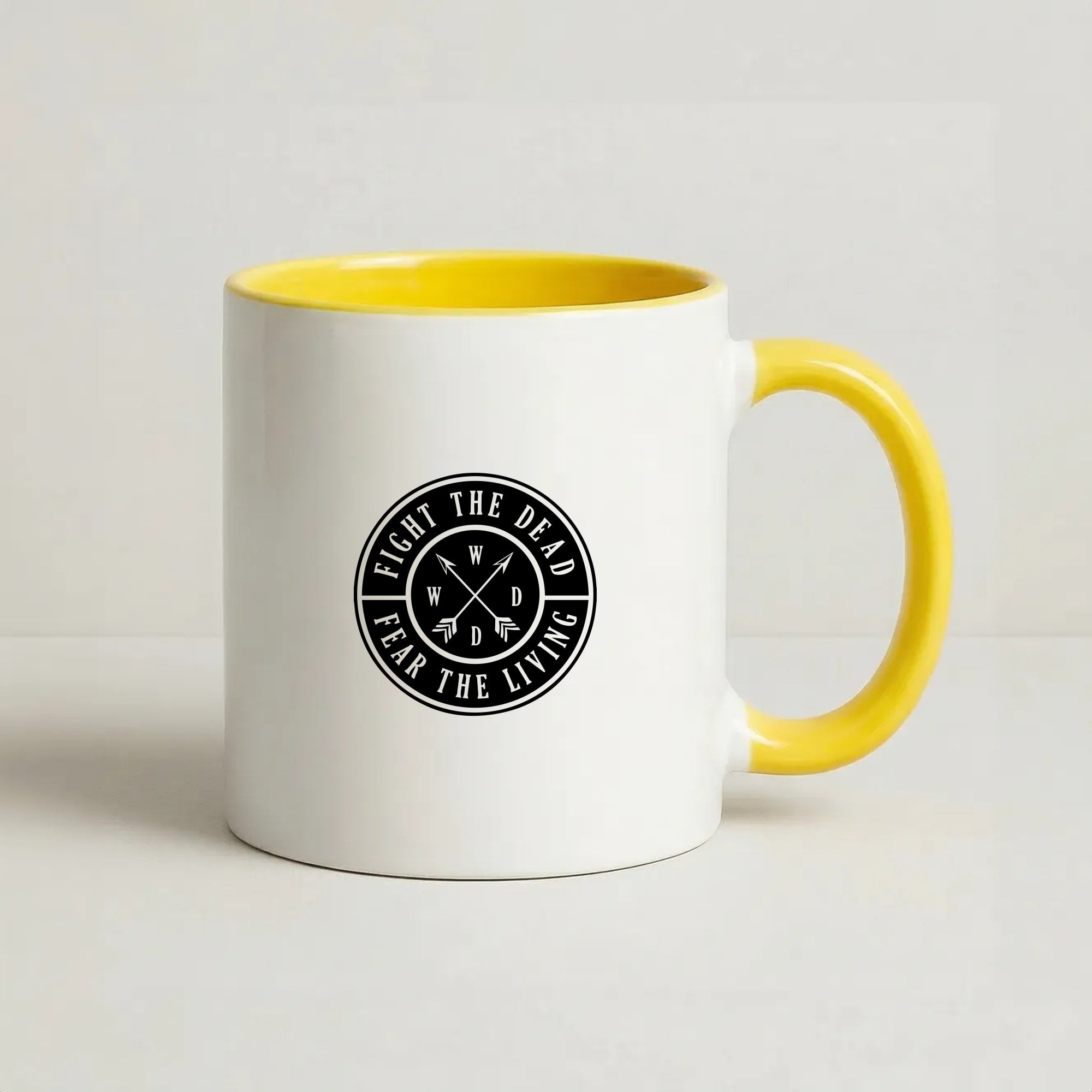 Fight The Dead, Fear The Living - TWD Coffee Yellow Mug