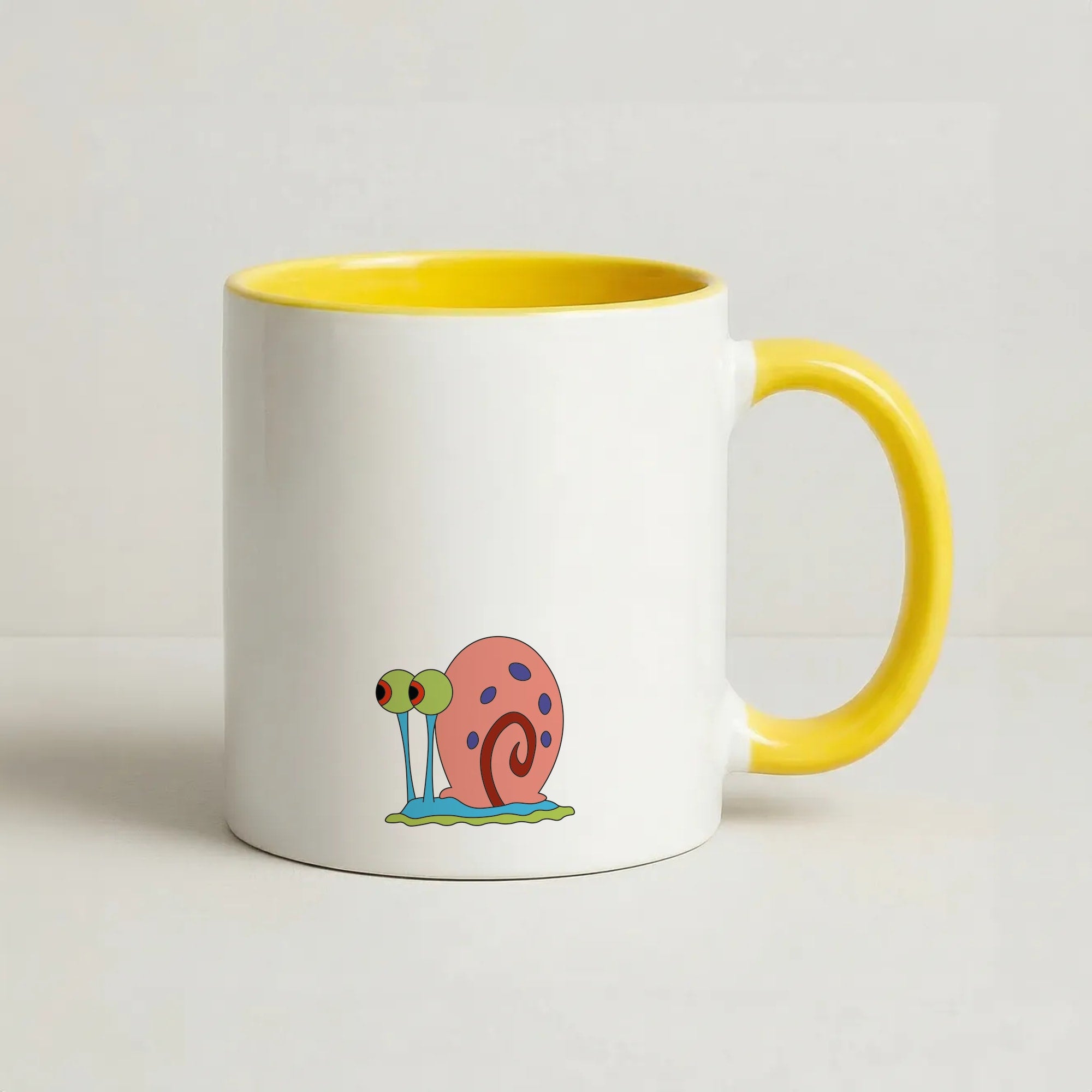 Gary The Snail Coffee Yellow Mug