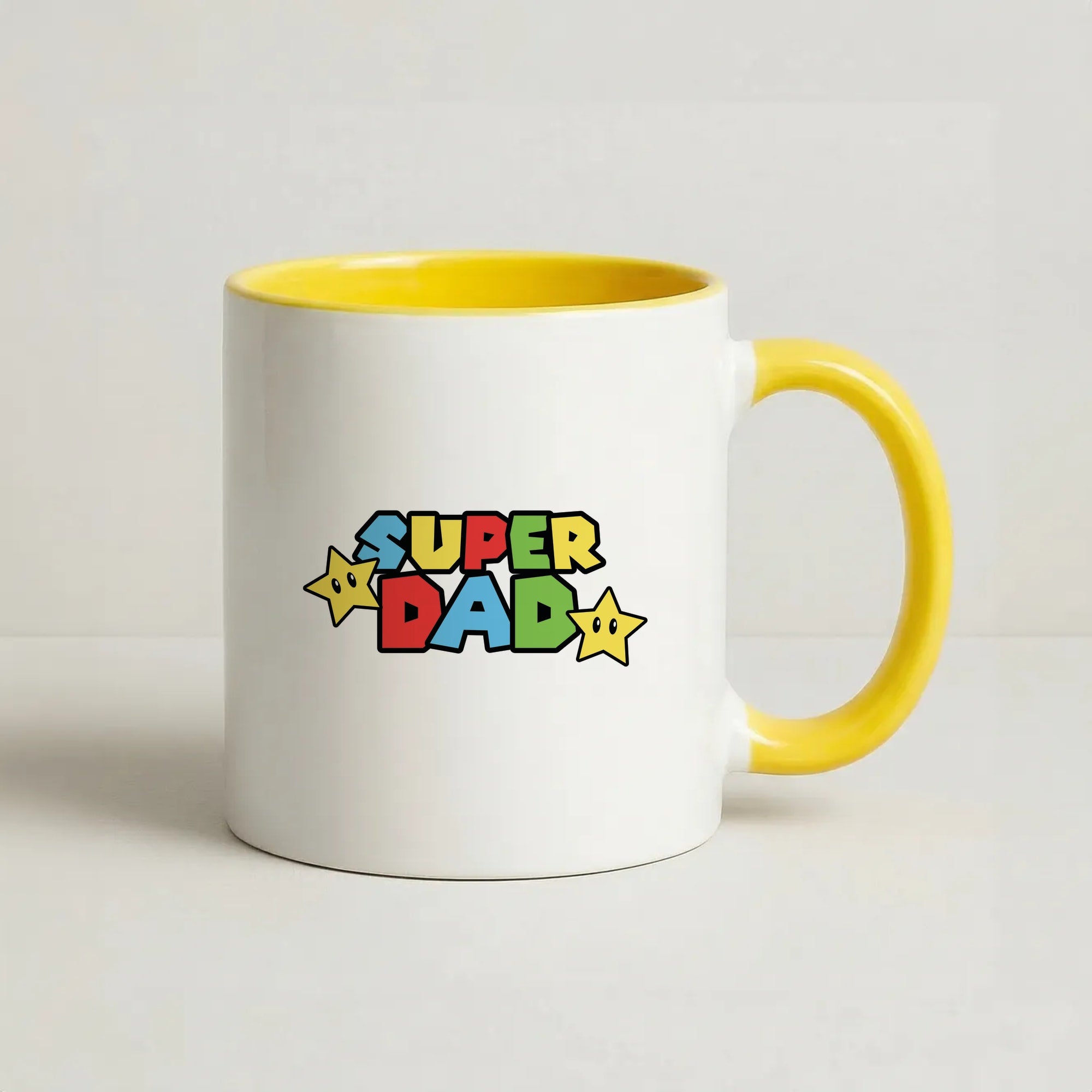 Super Dad  Coffee Yellow Mug