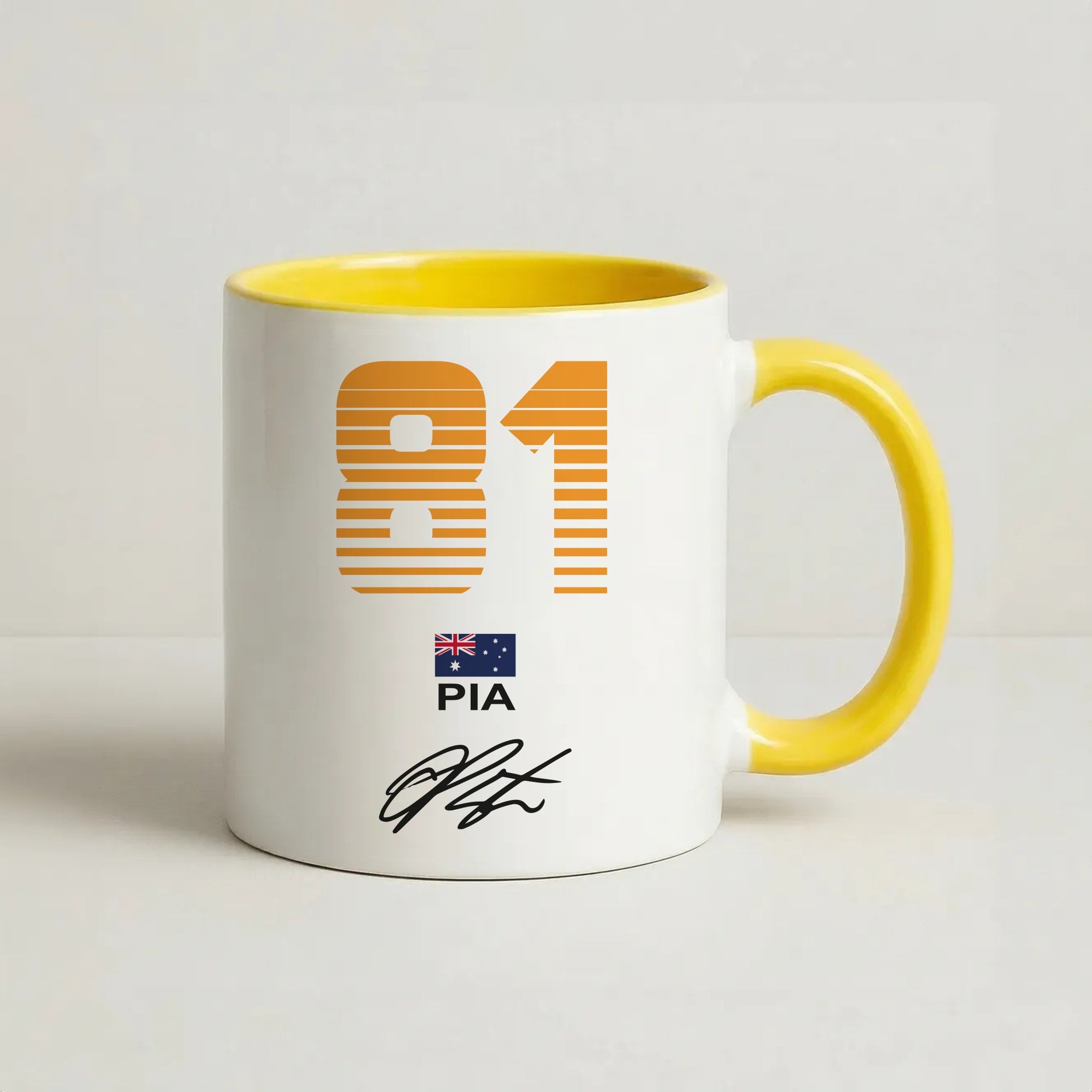Piastri - F1 Coffee Yellow Mug