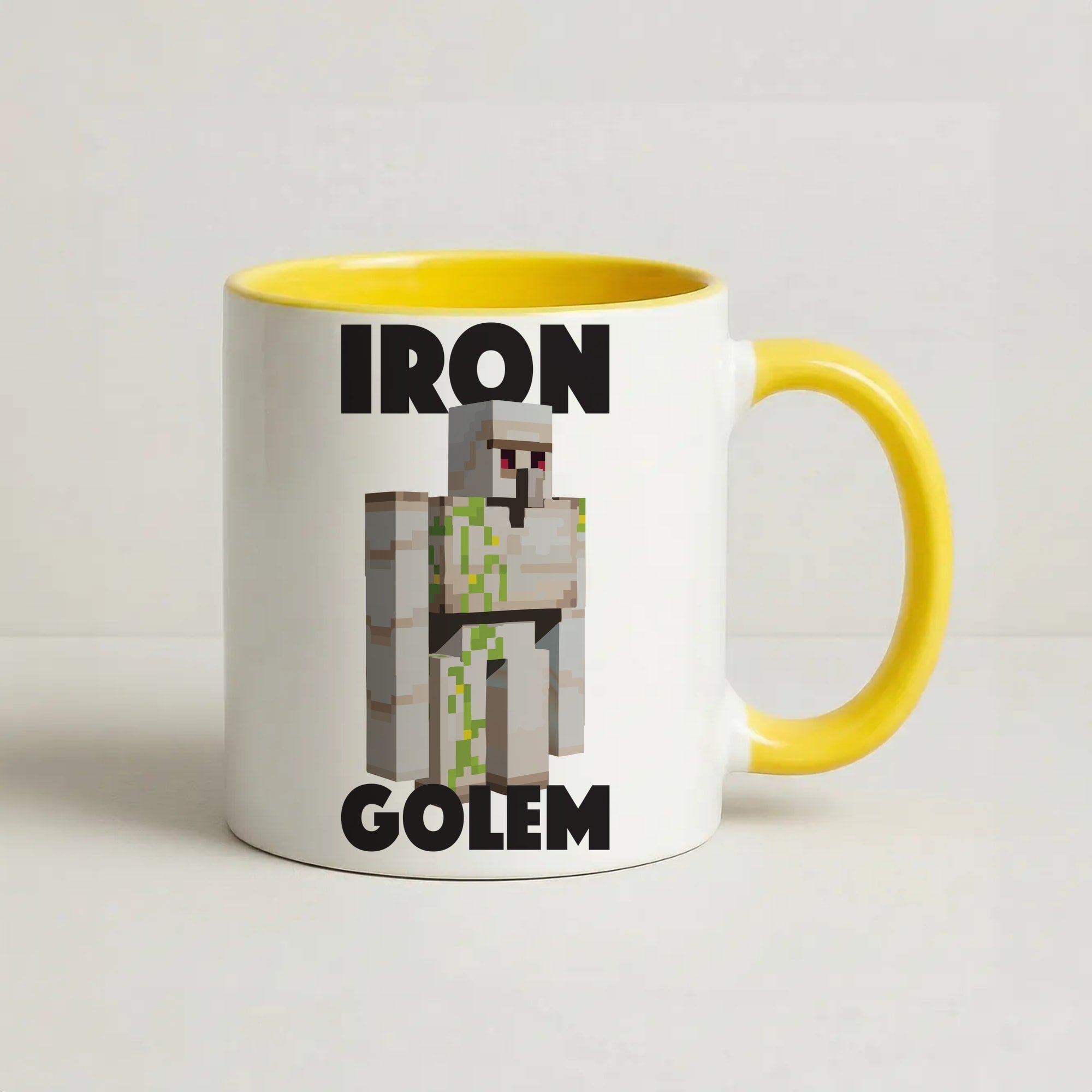 Iron Golem Coffee Yellow Mug