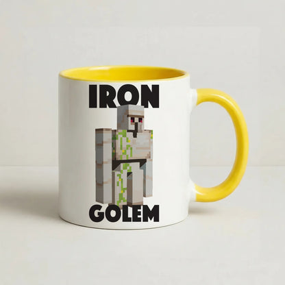 Iron Golem Coffee Yellow Mug