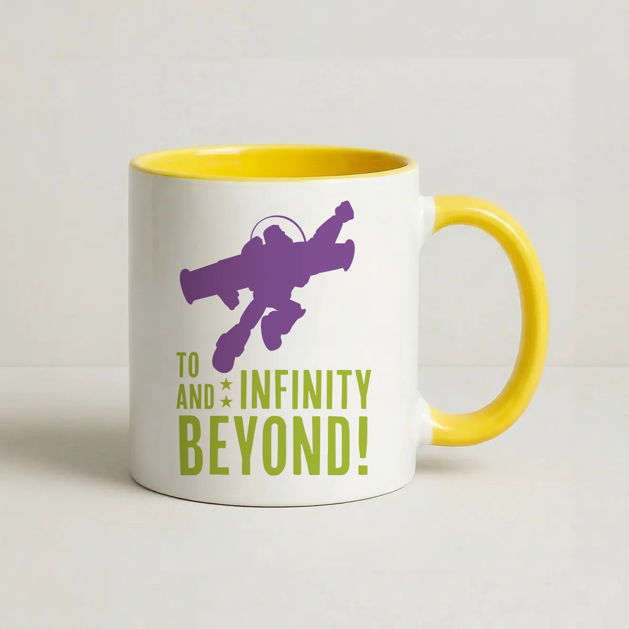 Infinity And Beyond Coffee Yellow Mug