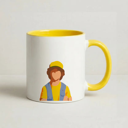 Faceless Dustin - Stranger Things Coffee Yellow Mug