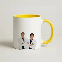 Two Doctors Arm Crossed - Grey's Coffee Yellow Mug